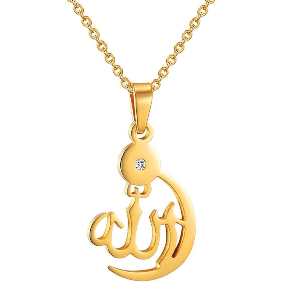 【並行輸入品】Allahネックレス、レディースジュエリー、イスラム教徒イスラムアラビア語、宗教、三日月、Eidギフト、ネックレス、18 Kゴールドメッ  : Global Plaza FUSION - 通販 - Yahoo!ショッピング