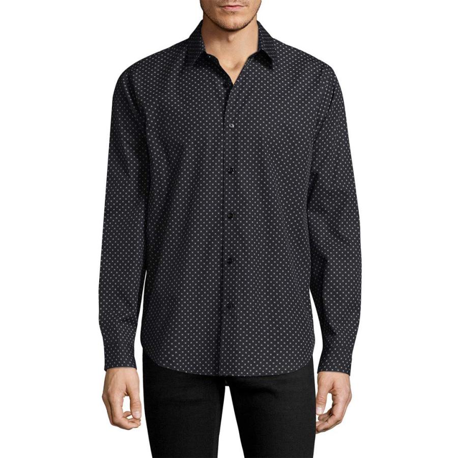 Theory ブラック 長袖シャツ 並行輸入品】Theory メンズ シルヴァイン 長袖 ボタンダウンシャツ US