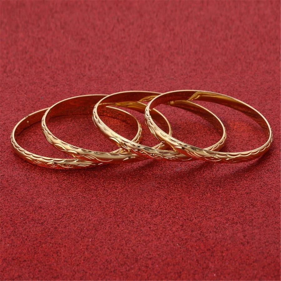 並行輸入品】ドバイゴールドバングルブレスレット 18Kゴールド