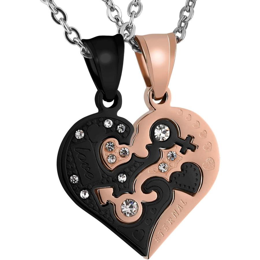 並行輸入品】Aeici ペアネックレス カップル用 ハートパズルカップル