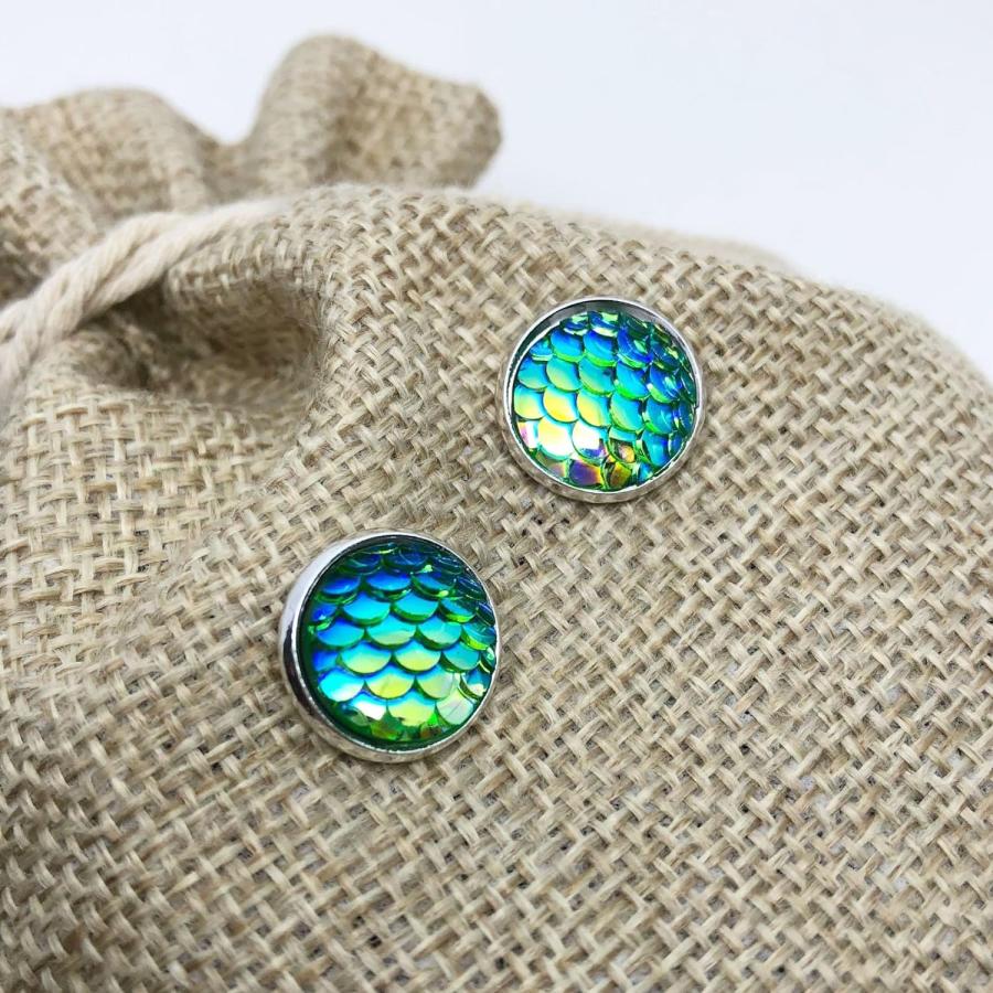 【並行輸入品】AMOR SPES カラーチェンジ オーシャンプリンセススタイル マーメイド シーメイド 海乙女 スタッドイヤリング レディース ガール |  | 02