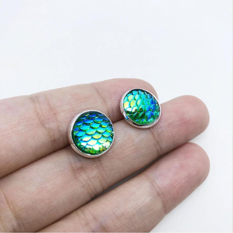 【並行輸入品】AMOR SPES カラーチェンジ オーシャンプリンセススタイル マーメイド シーメイド 海乙女 スタッドイヤリング レディース ガール |  | 04