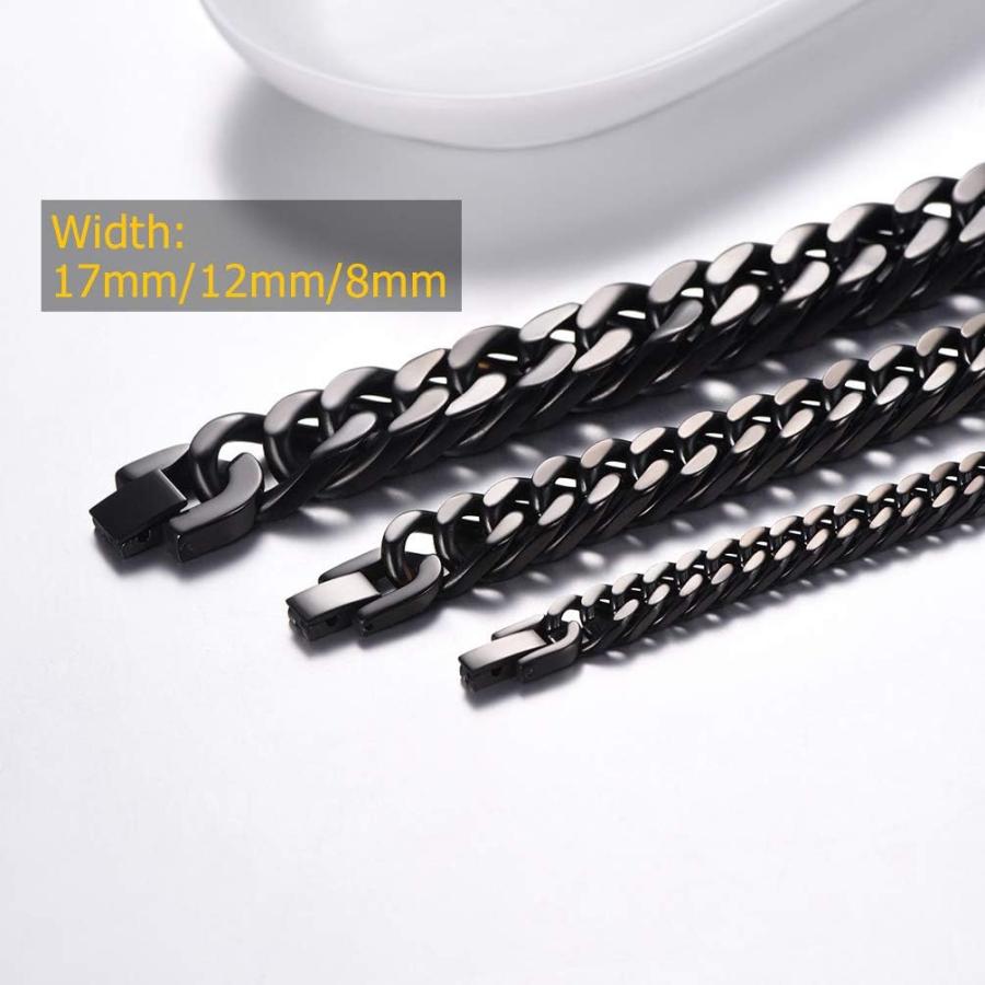   ステンレススチール カーブ チェーン ブレスレット 並行輸入品】PROSTEEL ステンレススチール カーブチェーン