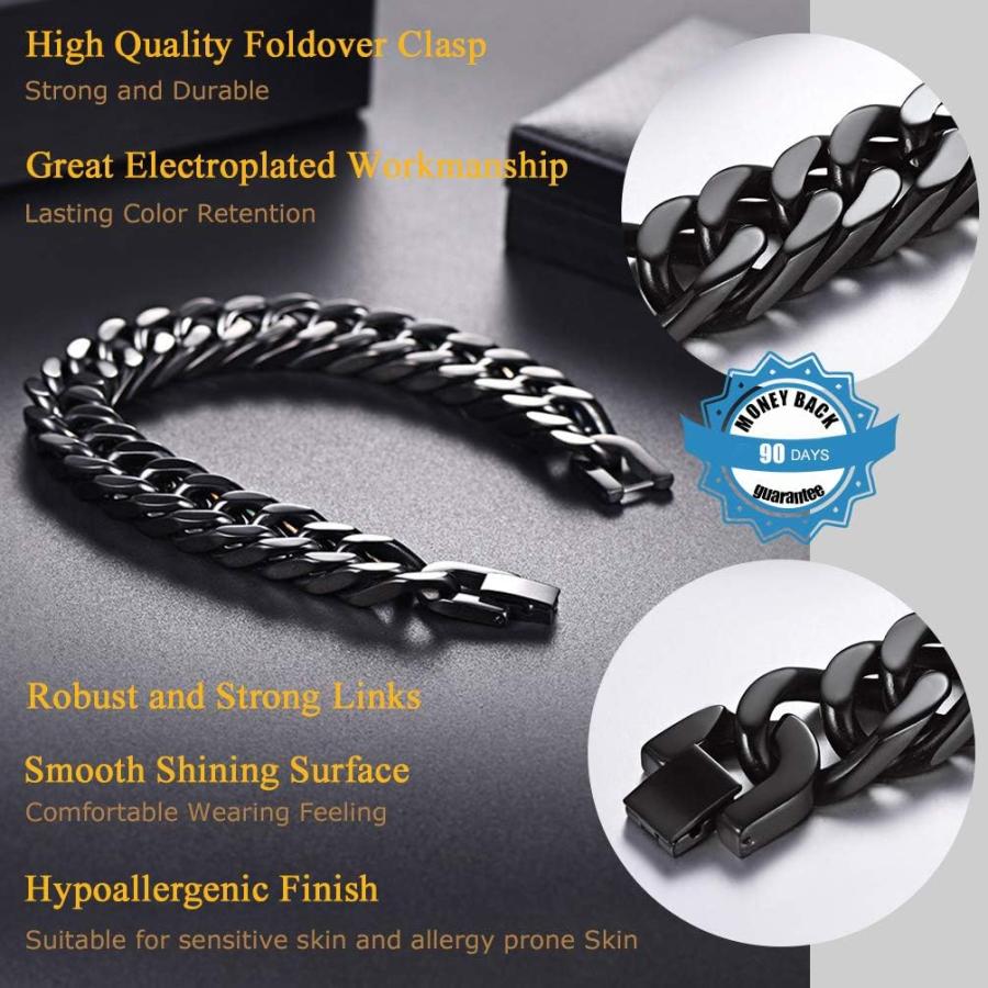   ステンレススチール カーブ チェーン ブレスレット 並行輸入品】PROSTEEL ステンレススチール カーブチェーン