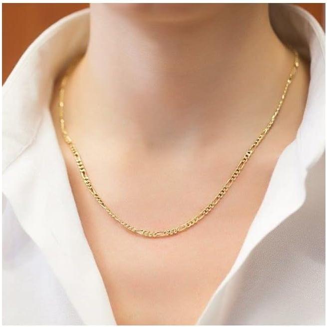 Verona Jewelers 14Kゴールド 2mm イタリアンフィガロリンク Verona Jewelers 14Kゴールド 2mm イタリアンフィガロリンク