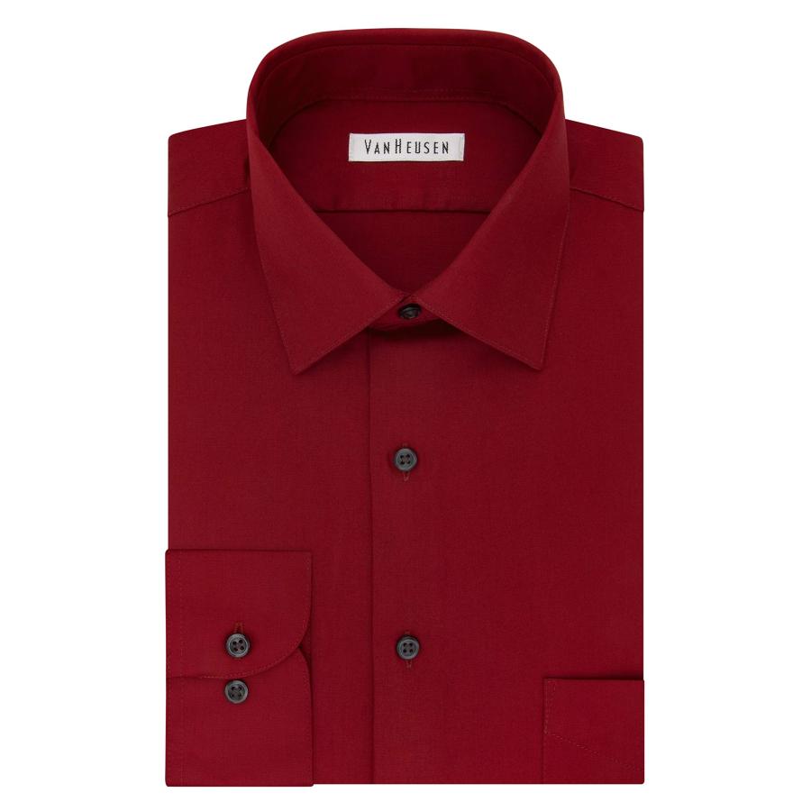 Van Heusen メンズ トールフィット ドレスシャツ ラックスサテン 