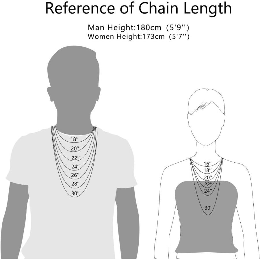 ChainsPro 3/4.5/6/7mm フラット フランコ キューバリンクチェーン 18/22/26/28/30/32インチ ブラック/18Kゴールドメッキ/ローズゴールドカラー (ギフトボッ｜fusion-f｜06