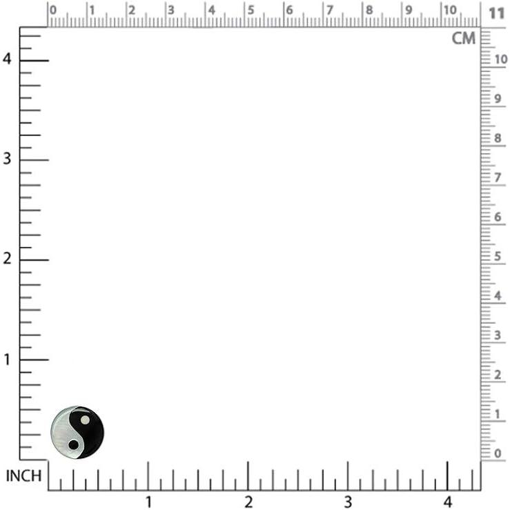 【並行輸入品】14mmホワイトマザーオブパール&人工ブラックオニキス 925スターリングシルバー 陰陽スタッドピアス　 |  | 01