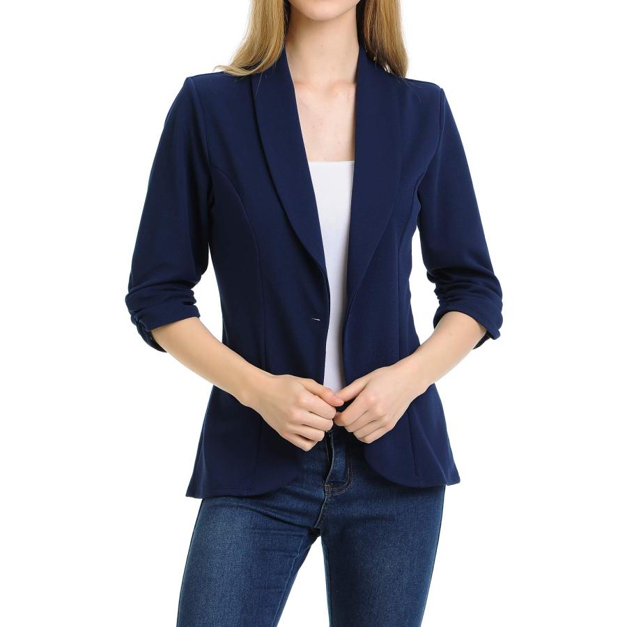 【並行輸入品】MINEFREE BLAZER レディース US サイズ: Medium カラー: ブルー MINEFREE Women's 3/ | 