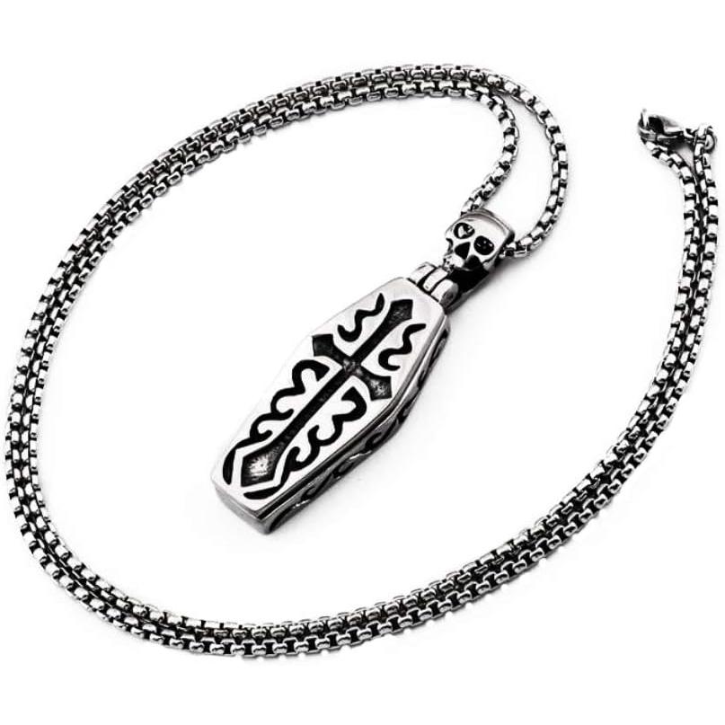 並行輸入品】Amosfun コフィンネックレス スケルトンチェーン