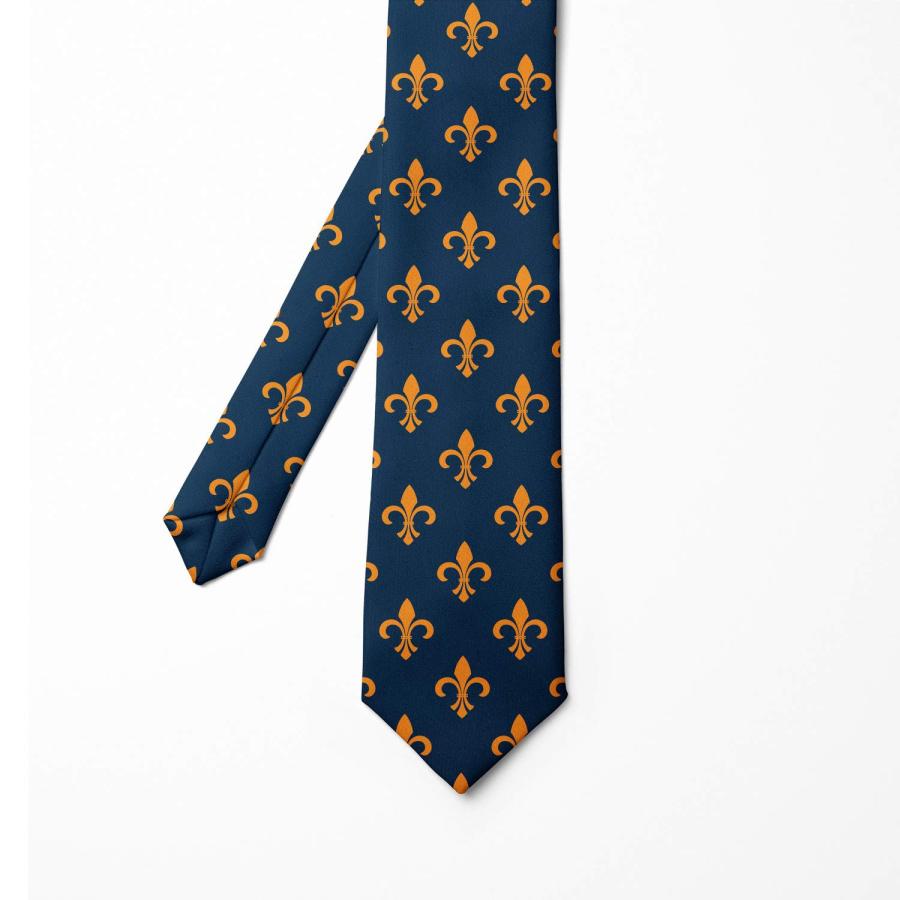 Ambesonne Men's Tie, Heraldic Design, Necktie, 3.7", Indigo Oran 並行輸入品｜fusion-f｜04