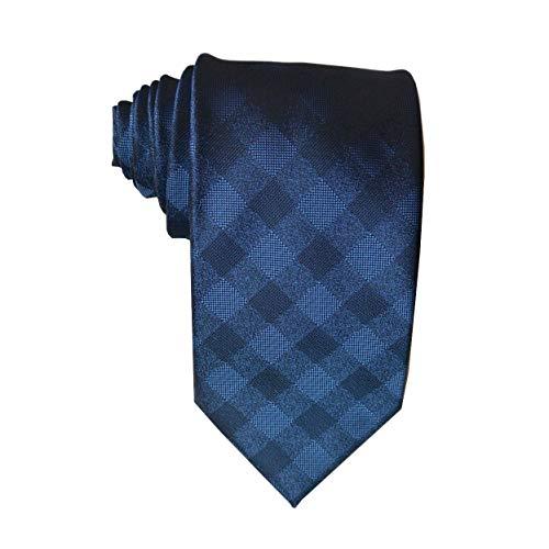 James Cavolini Italy Blue Gingham Patterned Neck Tie 並行輸入品｜fusion-f｜02