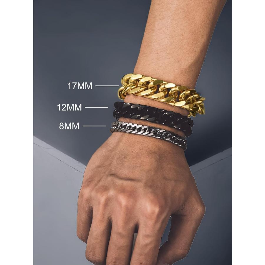 並行輸入品】Bandmax キューバチェーンブレスレット メンズ