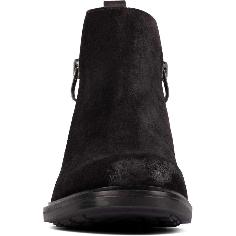 オイルスエード サイドジップブーツ ブラック クラークス Clarks 黒色 オイルスエード サイドジップブーツ ブラック クラークス Clarks