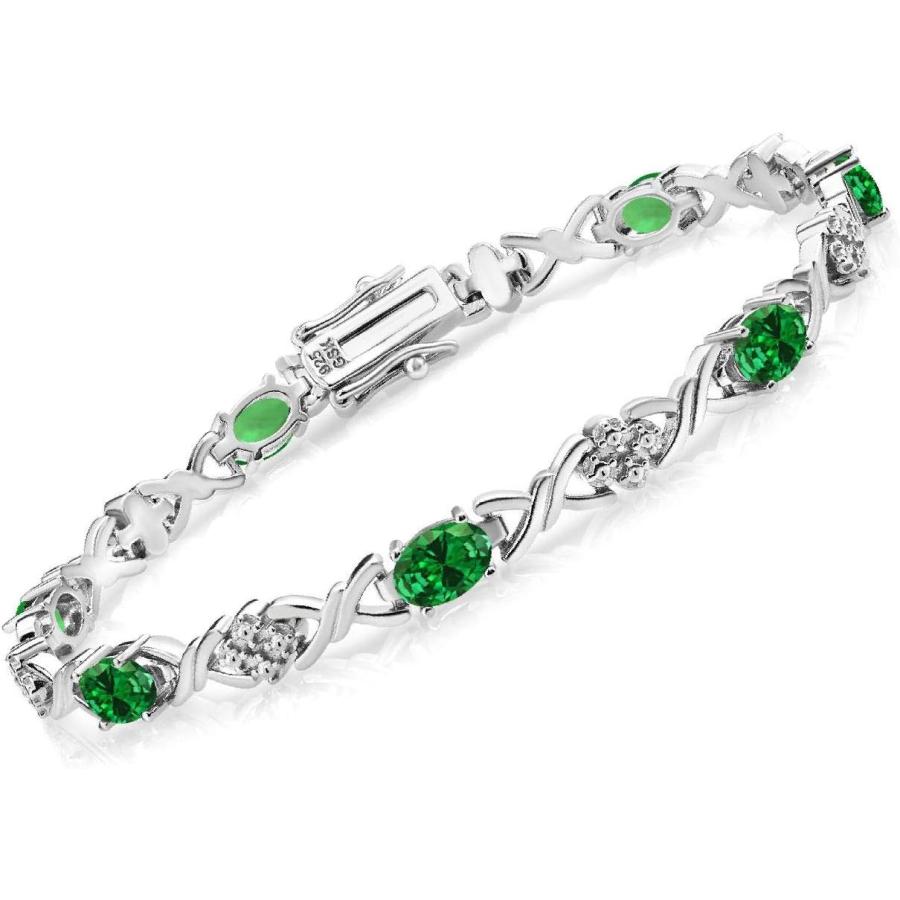 並行輸入品】Gem Stone King 2.8カラット ナノエメラルド ブレスレット