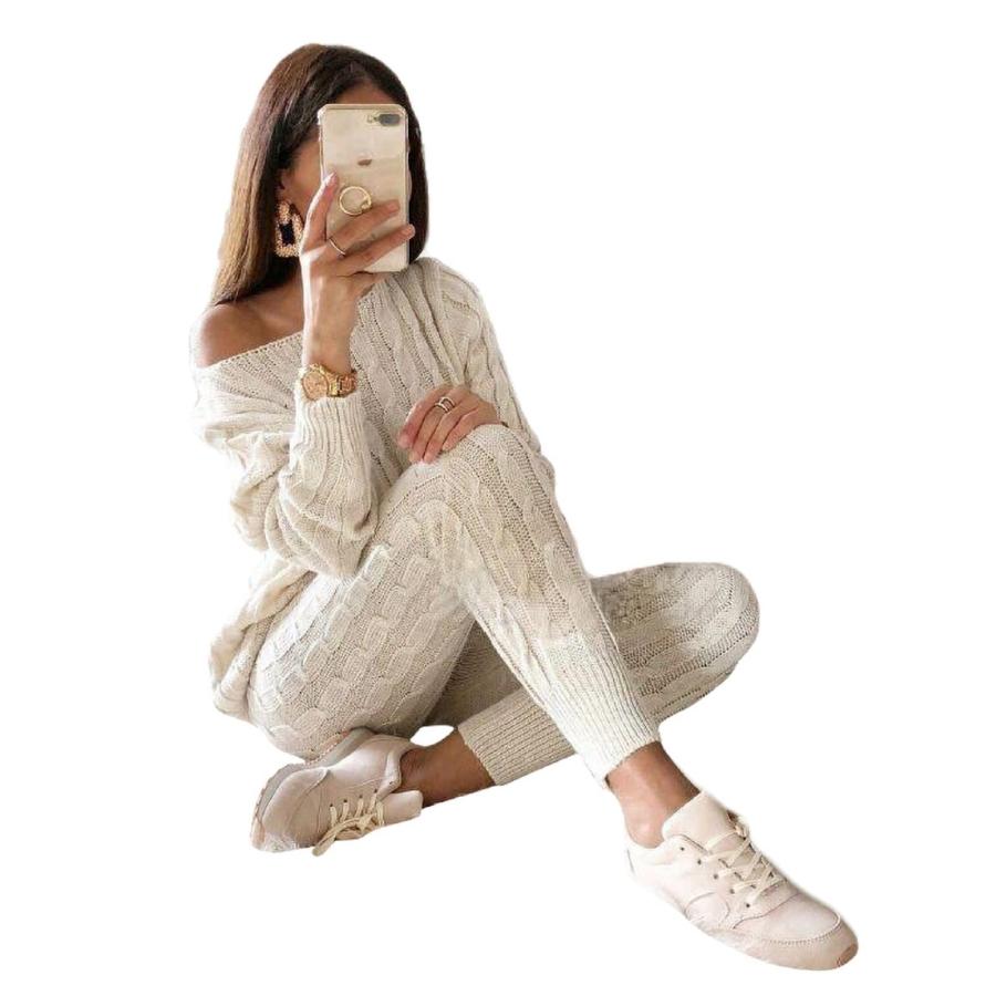Women's Sweatsuit Long Sleeve Sweater Top and Long Sweatpants 2  並行輸入品 |  | 06