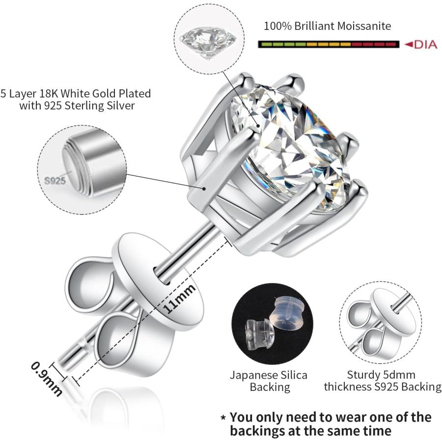 ２ct モアサナイト　人工ダイヤ　スタッド　ピアス　18k金 　ア0920 2ct モアサナイト 人工ダイヤ スタッド ピアス 18k金 ア0920
