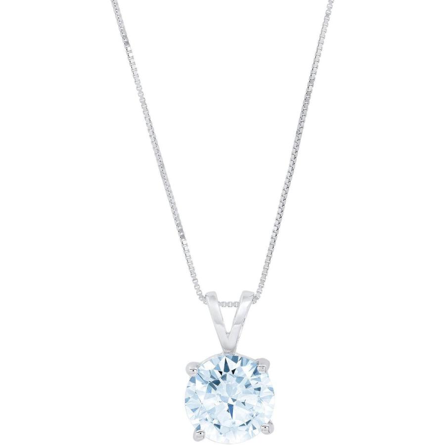 70 1.50 ct Brilliant Round Cut Designer Natural Swiss blue Topaz Ideal VVS1 Solitaire Pendant Necklace With 18inch Gold Chain box Solid 18k White Gold