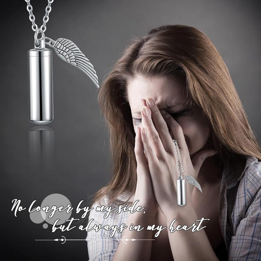 【並行輸入品】MTLEE 骨壺ネックレス 遺灰用 火葬ジュエリー 6個 ステンレススチール 遺灰ジュエリー レディース メンズ メモリアルネックレス |  | 03