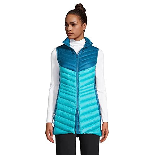 Lands' End Womens UL Packable Down Jacket Aqua Mint Lands' End Womens UL Packable Down Vest Baltic Teal Regular Medi 並行輸入品
