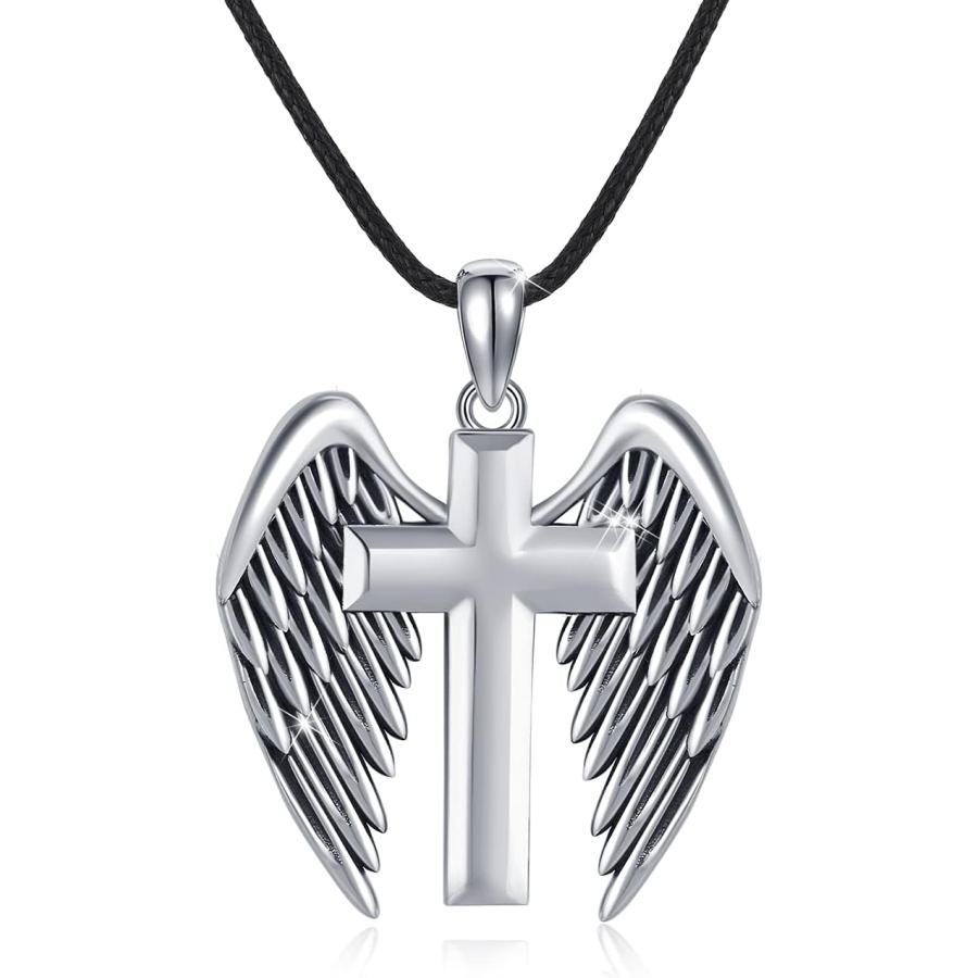 並行輸入品】OHAYOO 天使の翼 十字架ネックレス/剣の短剣ネックレス