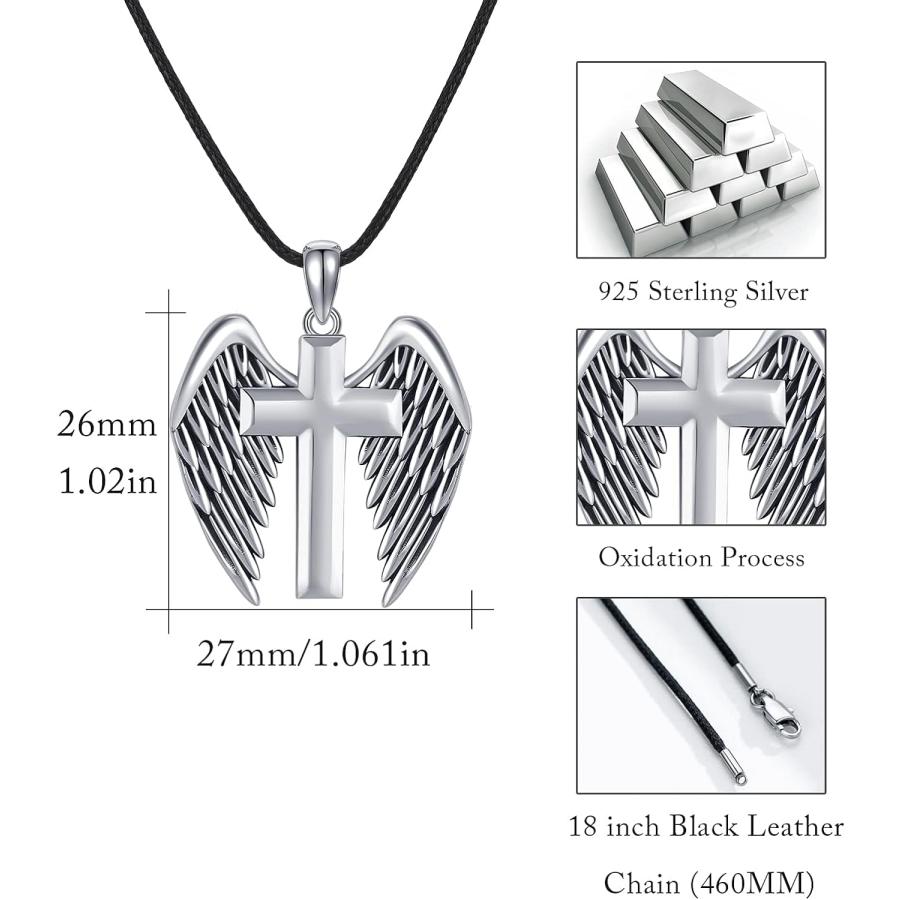 シルバー製十字架と剣のペンダント ペンダントネックレス シルバー925 クロス 十字架 剣 ダガー ソード