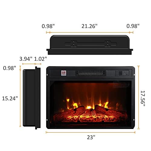 LGHM 23" Electric Fireplace, 3DInfrared Black Fireplace Electric 並行輸入品｜fusion-f｜08