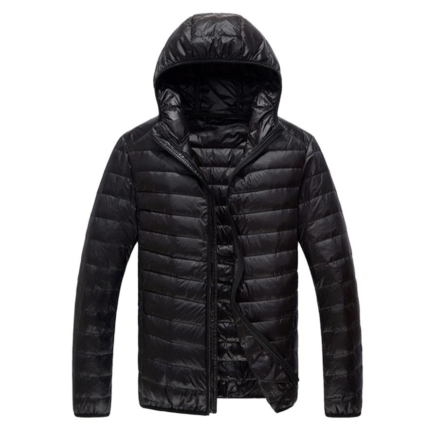 Men Puffer Jacket with Hood Ultra Lightweight Packable