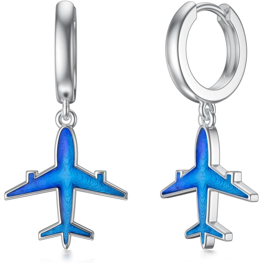 並行輸入品】PELOVNY 飛行機イヤリング S925スターリングシルバー 低