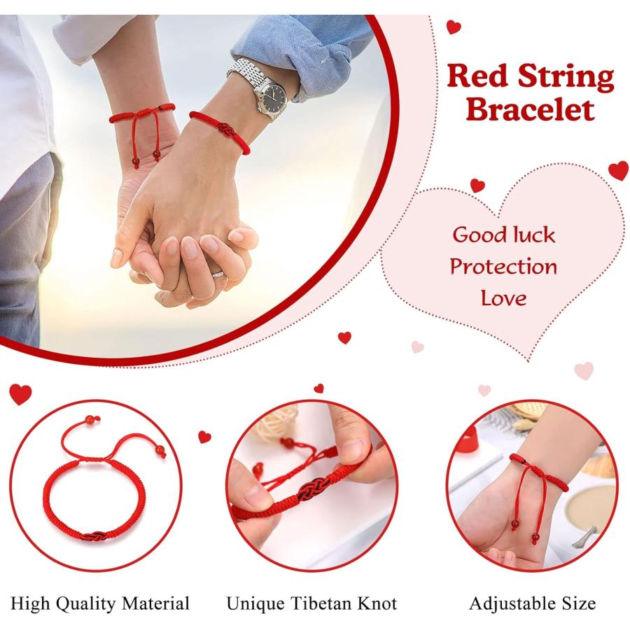 並行輸入品】赤い紐ブレスレット 保護 調節可能 幸運 結び目