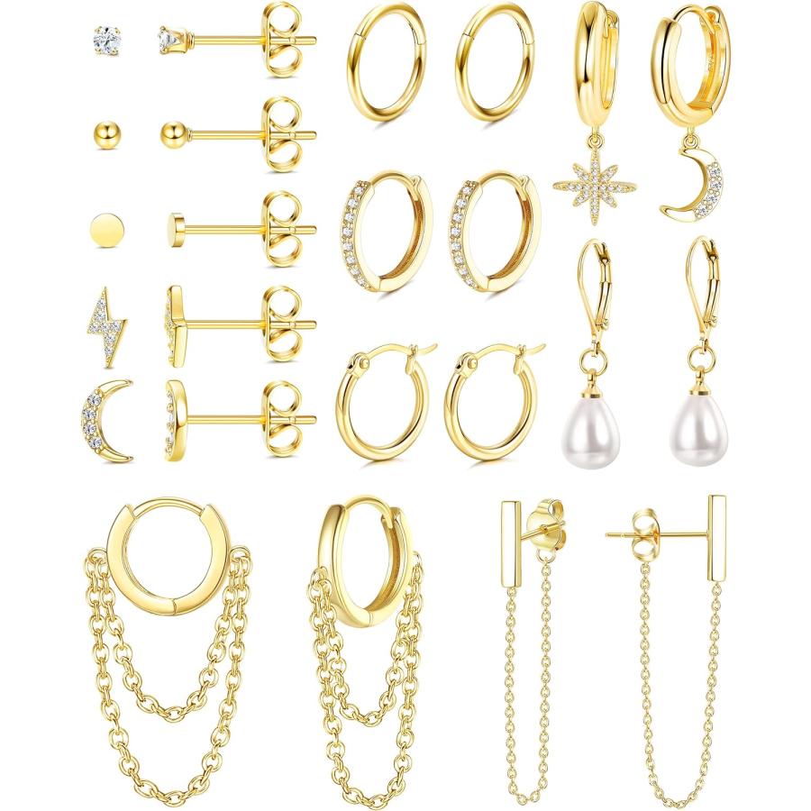 並行輸入品】FASACCO イヤリングセット 複数のピアスチェーン