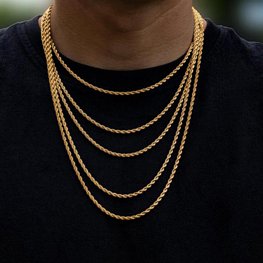 22金 ネックレス 並行輸入品】メンズゴールドチェーン ゴールドネックレス 22インチ