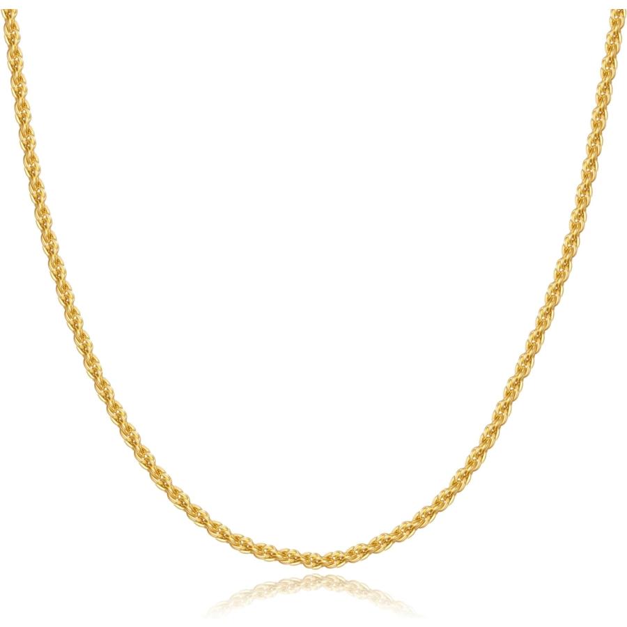 並行輸入品】メンズゴールドチェーン ゴールドネックレス 16インチ