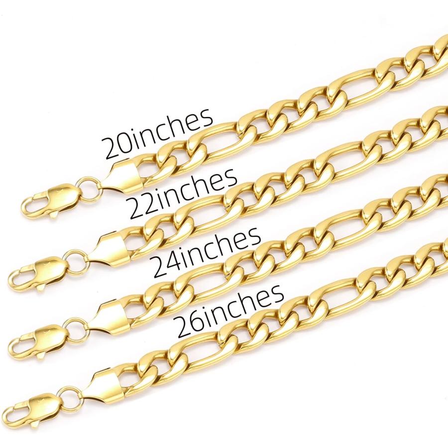 並行輸入品】MIMITLTY 20/22/24/26インチ フィガロチェーンネックレス