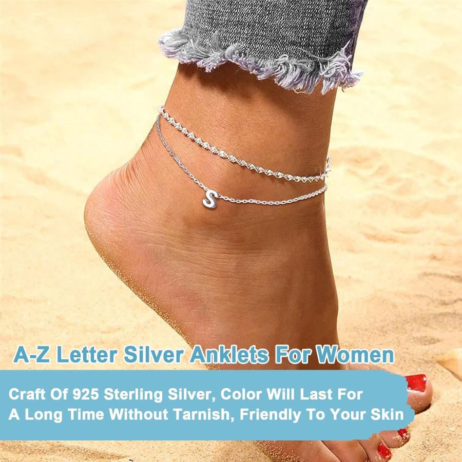 並行輸入品】SILVERCUTE イニシャル アンクルブレスレット