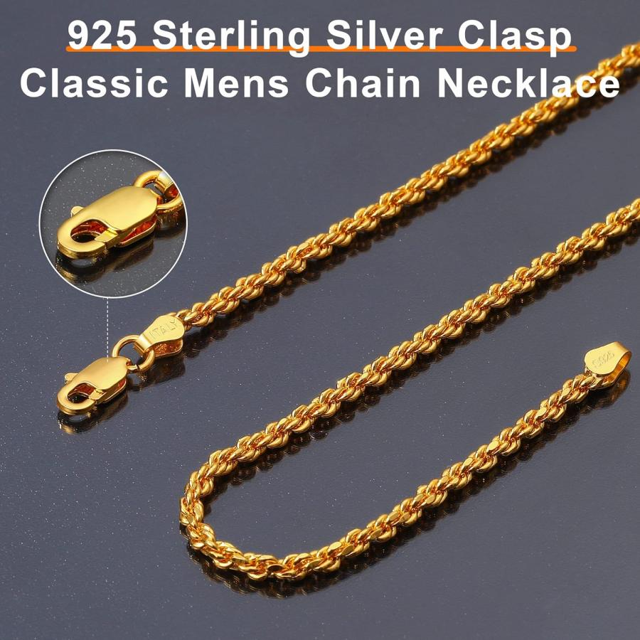 並行輸入品】メンズゴールドチェーン ゴールドネックレス 22インチ