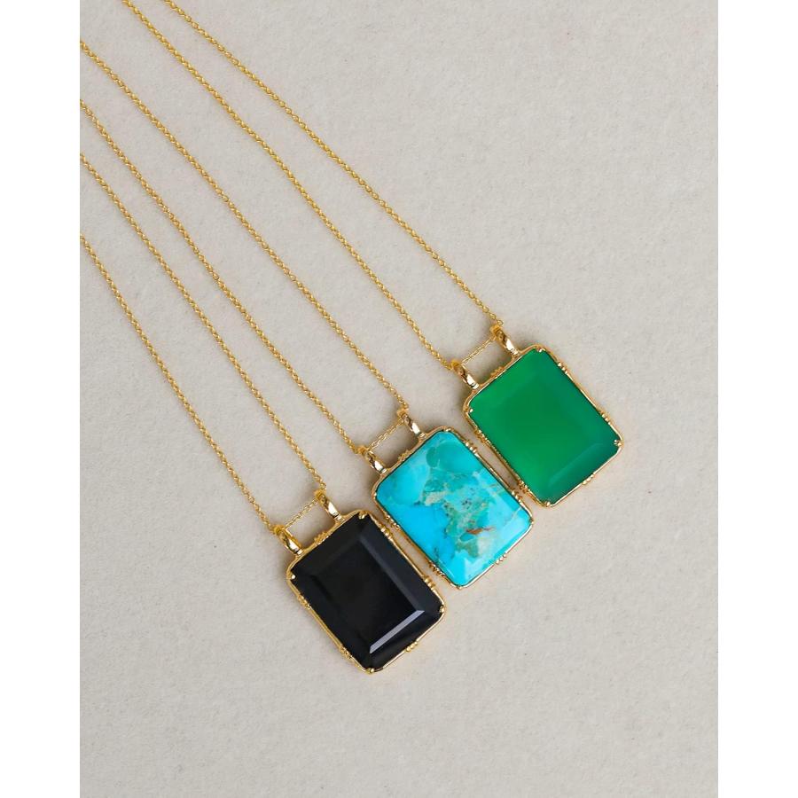 YoTreasure ブラックオニキスネックレス 14Kゴールドオーバー YoTreasure ブラックオニキスネックレス 14Kゴールドオーバー