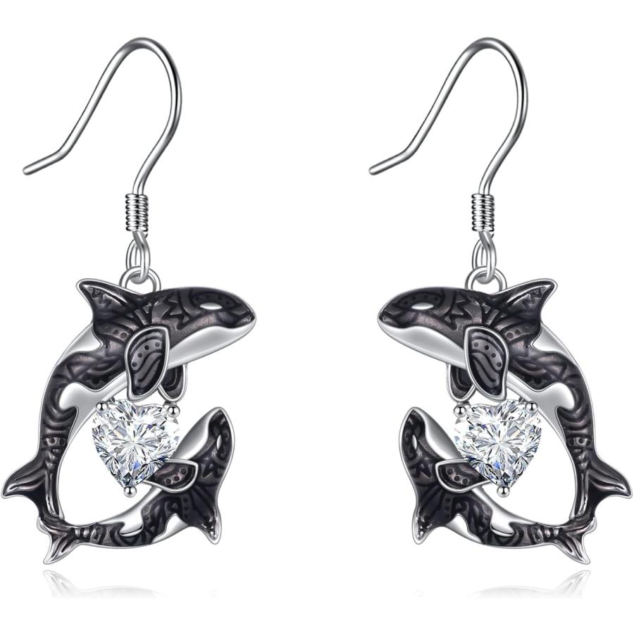 並行輸入品】POPLYKE シャチ オーシャン イヤリング レディース 925