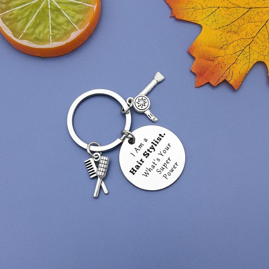 Hairdresser Gifts Hair Stylist Gifts for Women Hairdresser Keychain Funny Hair Dresser Gifts Keyring Graduation Gifts for Hairstylist Birthday Chri｜fusion-f｜05