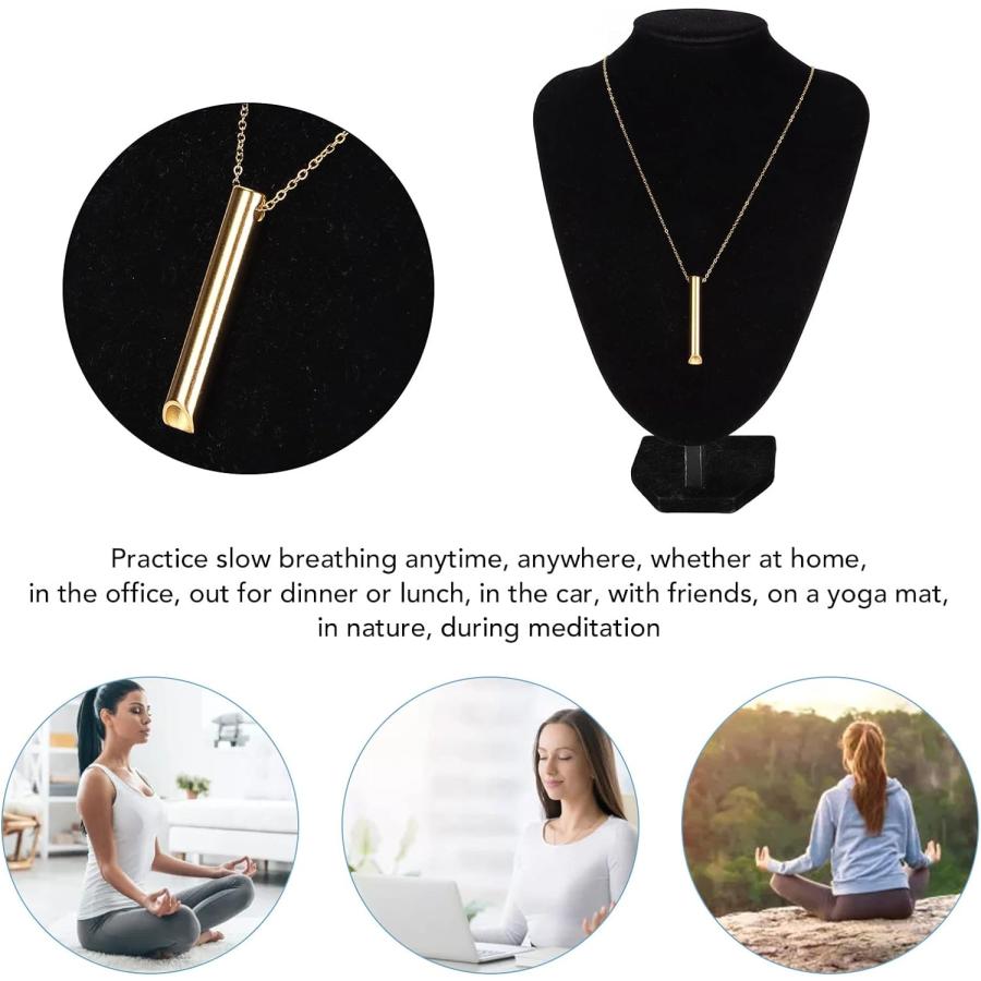 ANGGREK マインドフル呼吸ネックレス ステンレススチール