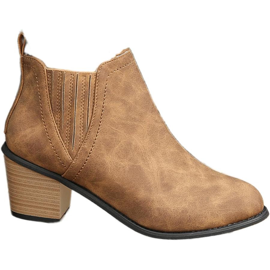 並行輸入品】Lausiuoe Womens Boots With Heel Black Women's Fashion