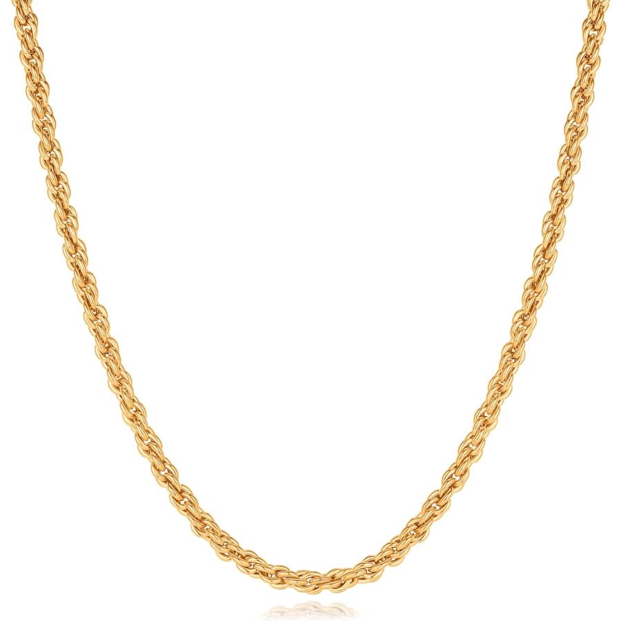 並行輸入品】メンズゴールドチェーン ゴールドネックレス 18インチ