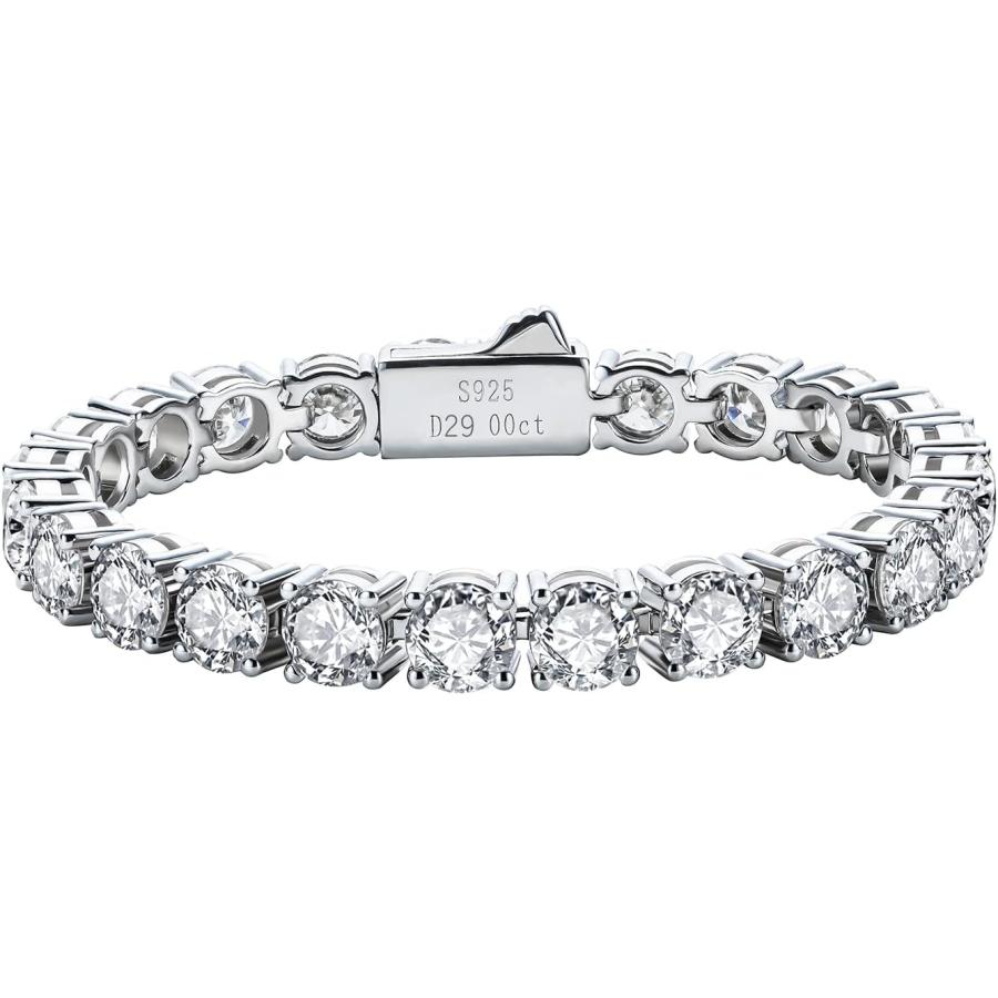 モアサナイト ブレスレット エメラルドカット32ct S925 K18