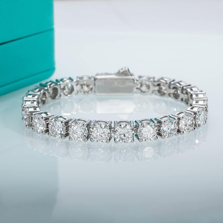 モアサナイト ブレスレット エメラルドカット32ct S925 K18
