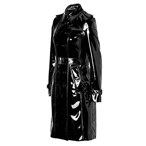 並行輸入品】Women PVC Leather Shiny Light Weighted Raincoat