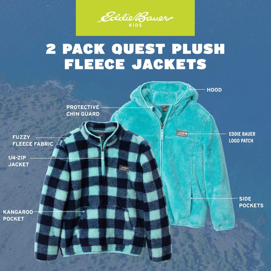 Eddie Bauer Girls Jacket   2 Pack Ultra Soft Sherpa Fleece Hoodi 並行輸入品｜fusion-f｜04