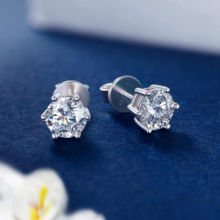 MomentWish モアサナイト ピアス 1 カラット レディース MomentWish モアサナイト ピアス 1 カラット レディース