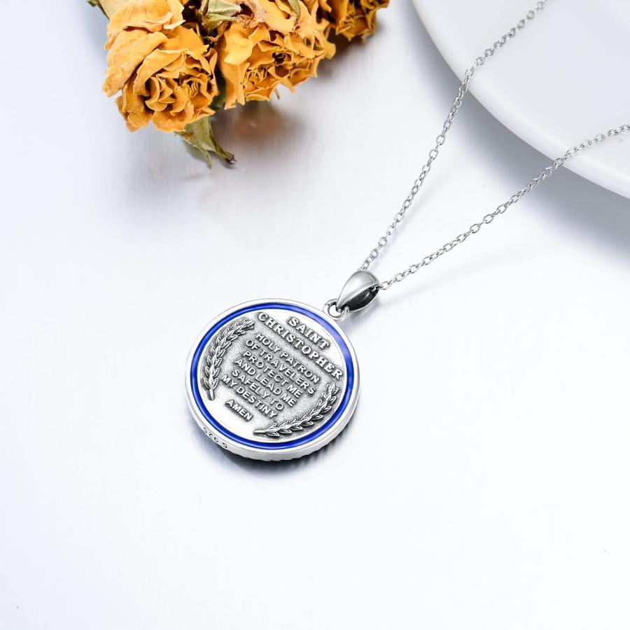 並行輸入品】聖クリストファーネックレス 925スターリングシルバー 聖