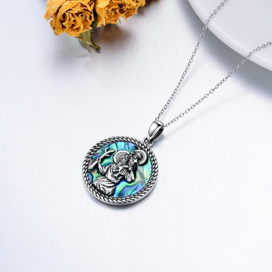 シルバー925 Silver 聖クリストファーネックレス/ペンダント/軽