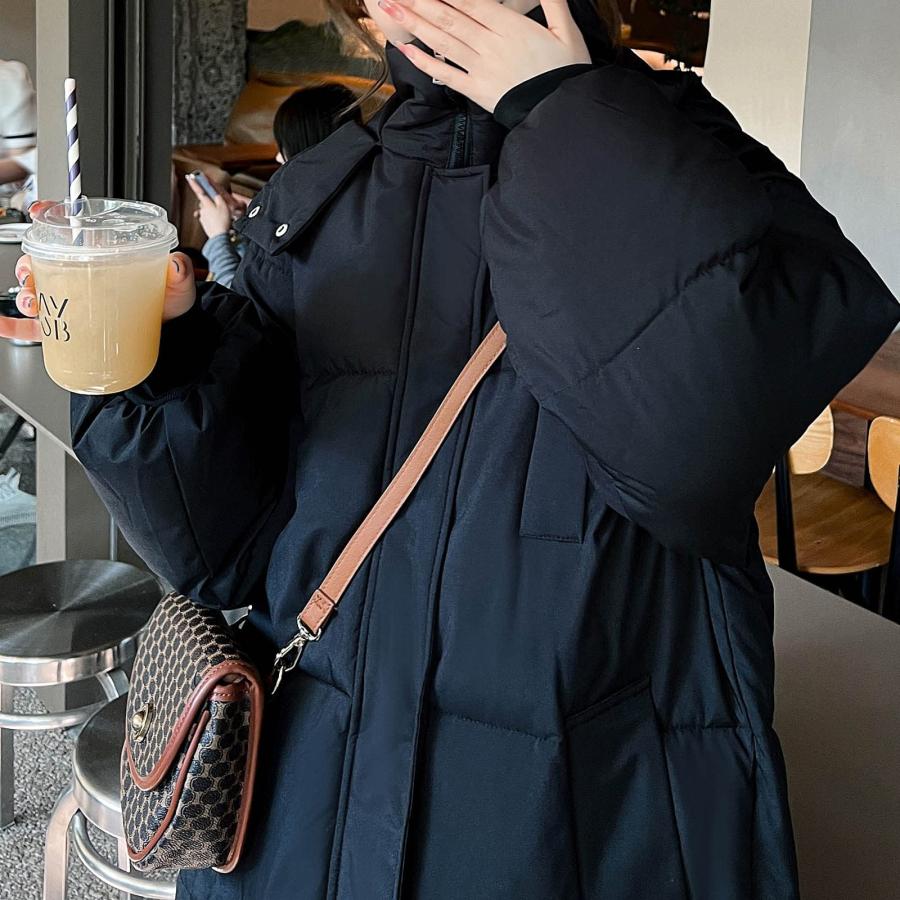 並行輸入品】Mzkdieey Women Maxi Long Puffer Coat Winter Over Knee